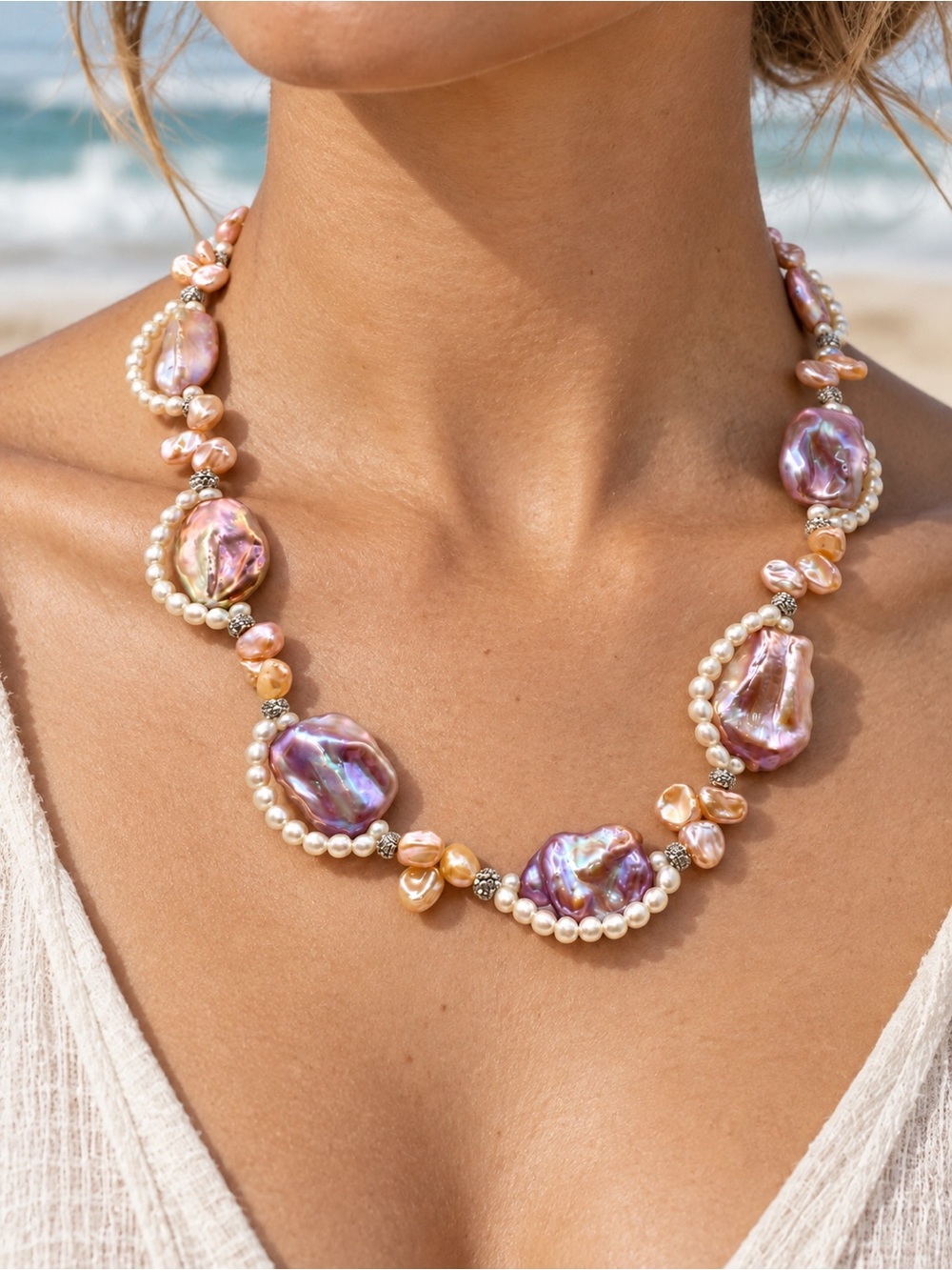 Tide Flow Freshwater Pearl Necklace RL035